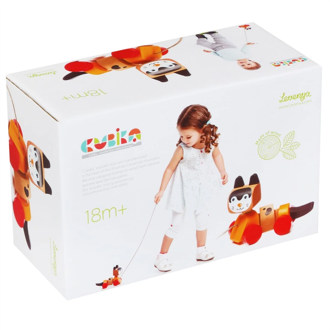 Cubika Katze Aus Holz - Ziehfigur 6 Cubika Katze Aus Holz - Ziehfigur – Bild 4