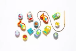 Cubika Holzfädelspiel - Fröhlicher Fische -Djeco Geschaft 13647 15