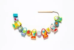 Cubika Holzfädelspiel - Fröhlicher Fische -Djeco Geschaft 13647 8