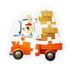 Puzzlika P13784 Small And Big Cars Puzzle, Multi Color -Djeco Geschaft 13784 1