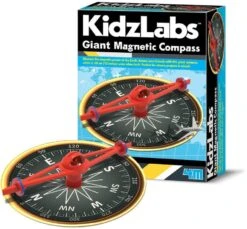 4M Kidzlabs 403438 Großer Magnetkompass, Mehrfarbig