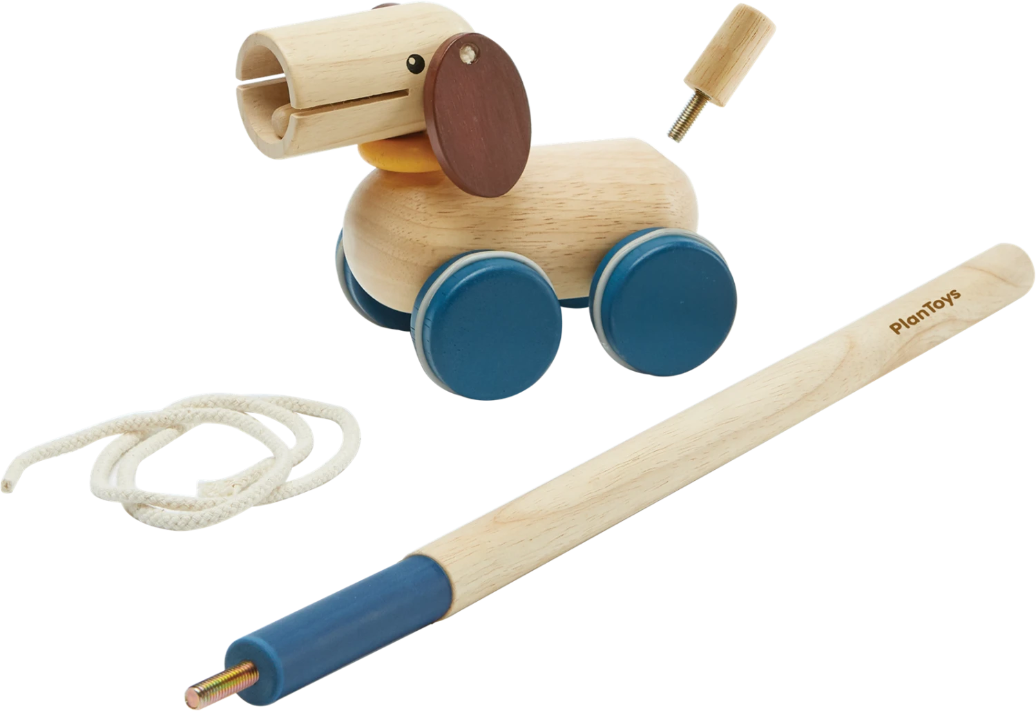 Plan Toys PlanToys Holzspielzeug Schieben & Ziehen-Welpe 6 Plan Toys PlanToys Holzspielzeug Schieben & Ziehen-Welpe – Bild 4