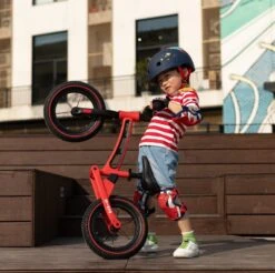 Micro Mobility GB0033 Micro Balance Bike Deluxe Laufrad, Schwarz-Rot -Djeco Geschaft 7630053529512 9