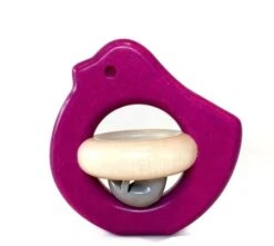 Bajo Vogelrassel Aus Holz - Lila