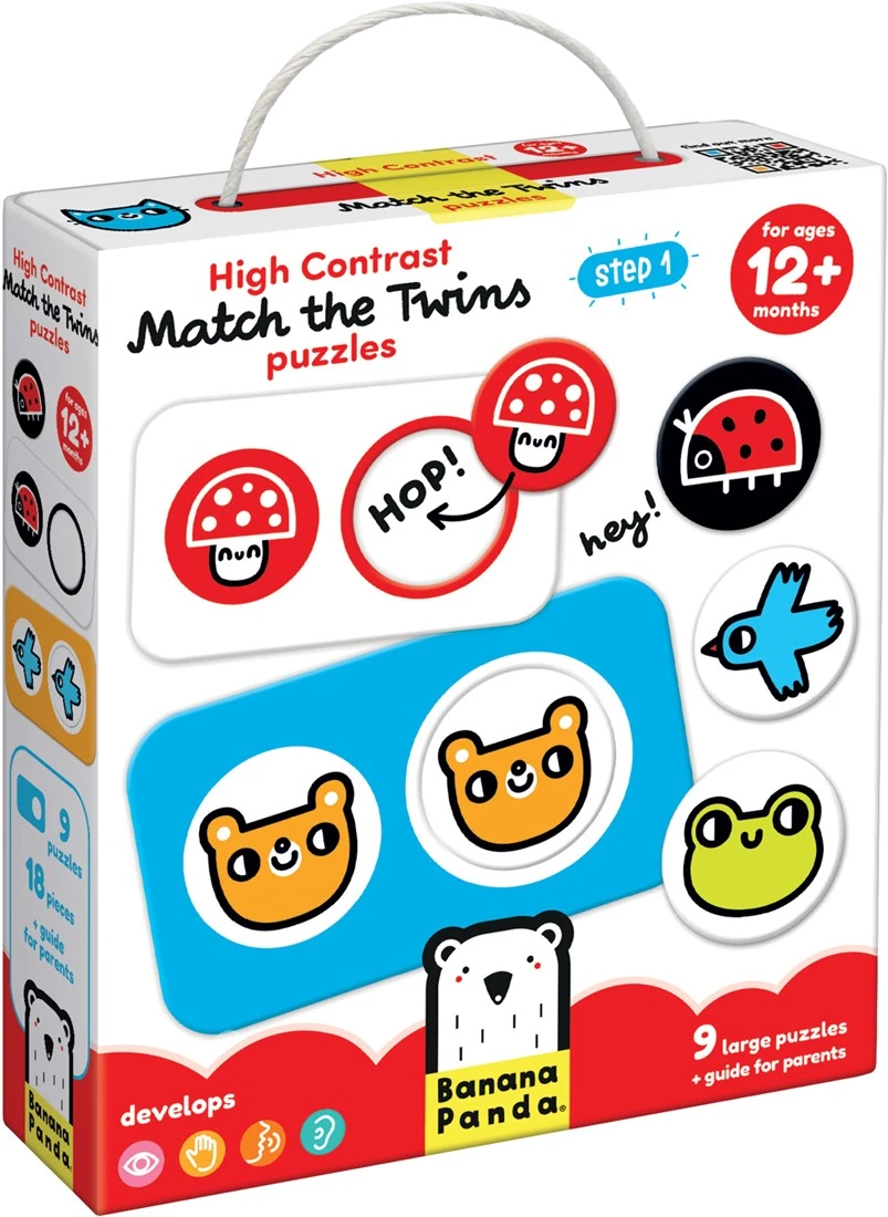 Banana Panda Hoog Contrast Puzzel Zoek De Tweeling 12m+ 3 Banana Panda Hoog Contrast Puzzel Zoek De Tweeling 12m+