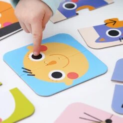 Banana Panda On-the-Go Puzzel Halve Gezichten 15m+ -Djeco Geschaft banana panda on the go puzzel halve gezichten 15mplus 3