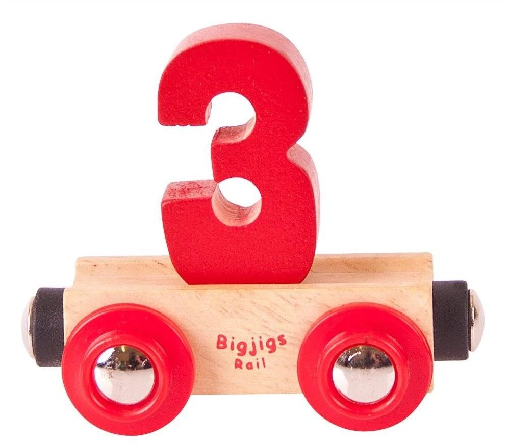 BigJigs Rail Name Nummer 3 , Nummer Wagen 3 3 BigJigs Rail Name Nummer 3 , Nummer Wagen 3