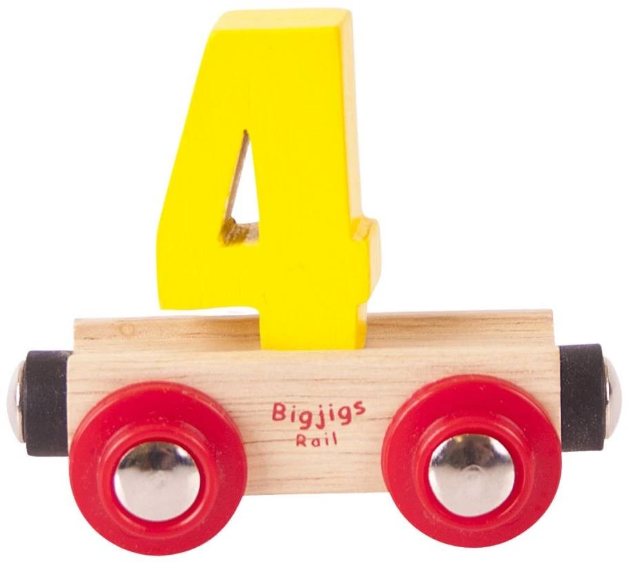 BigJigs Rail Name Nummer 4 , Nummer Wagen 4 3 BigJigs Rail Name Nummer 4 , Nummer Wagen 4