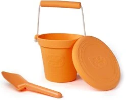 Bigjigs Silikon-Eimer - Apricot Orange -Djeco Geschaft bigjigs silikon eimer apricot orange 2