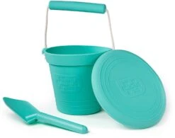 Bigjigs Silikon-Eimer - Eierschale Grün -Djeco Geschaft bigjigs silikon eimer eierschale gruen 2