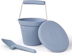 Bigjigs Silikon-Eimer - Taubengrau -Djeco Geschaft bigjigs silikon eimer taubengrau 2