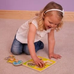 Bigjigs Toys Mein Erstes Steckpuzzle - Safari -Djeco Geschaft bigjigs toys mein erstes steckpuzzle safari 2