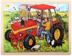 Bigjigs Toys Rahmenpuzzle Traktor -Djeco Geschaft bigjigs toys rahmenpuzzle traktor 2