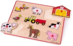 Bigjigs Toys Steckpuzzle (Bauernhof) -Djeco Geschaft bigjigs toys steckpuzzle bauernhof 2