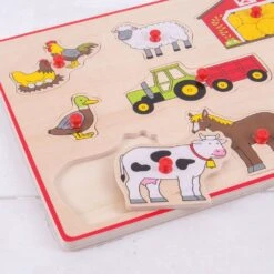Bigjigs Toys Steckpuzzle (Bauernhof) -Djeco Geschaft bigjigs toys steckpuzzle bauernhof 3