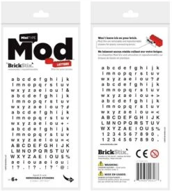 BrickStix Mod - Letters - Removable, Repositionable Stickers For Your Bricks
