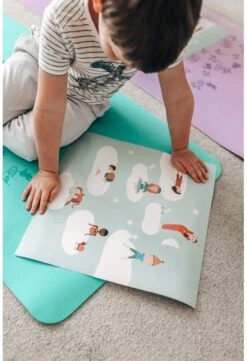 BUKI-TAPIJT DE YOGA - PAARS -Djeco Geschaft buki eco kinder yogamat paars 1