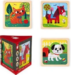 Janod Chunky Holzfiguren-Puzzle "Baustelle" (7 Teile)/ Display 4 Stck. -Djeco Geschaft chunky holzfiguren puzzle quot baustelle quot 7 teile display 4 stck 2