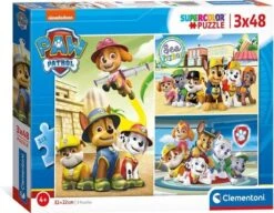 Djeco Geschaft 19 Clementoni 25262 Paw Patrol 3 X 48 Kinder Box Mit 3 Puzzles (48 Teile), Ab 4 Jahren, Mehrfarbig