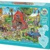 Cobble Hill Family Puzzle 350 Pieces - Farmyard Folly -Djeco Geschaft cobble hill family puzzle 350 pieces farmyard folly