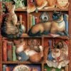 Cobble Hill Puzzle 2000 Pieces - Feline Bookcase -Djeco Geschaft cobble hill puzzle 2000 pieces feline bookcase