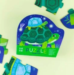 Crocodile Creek Mini Puzzel Turtles Together - 12 Stukjes -Djeco Geschaft crocodile creek mini puzzel turtles together 12 stukjes 3