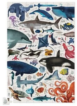 Crocodile Creek Puzzel In Blik Ocean Animals - 150 Stukjes -Djeco Geschaft crocodile creek puzzel in blik ocean animals 150 stukjes 2