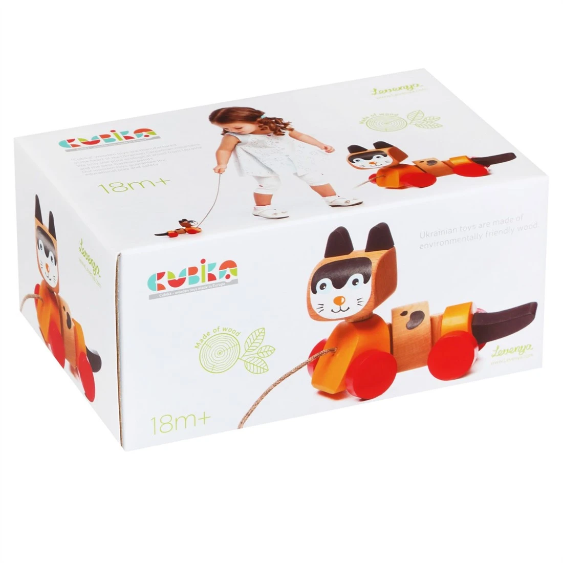 Cubika Katze Aus Holz - Ziehfigur 5 Cubika Katze Aus Holz - Ziehfigur – Bild 3