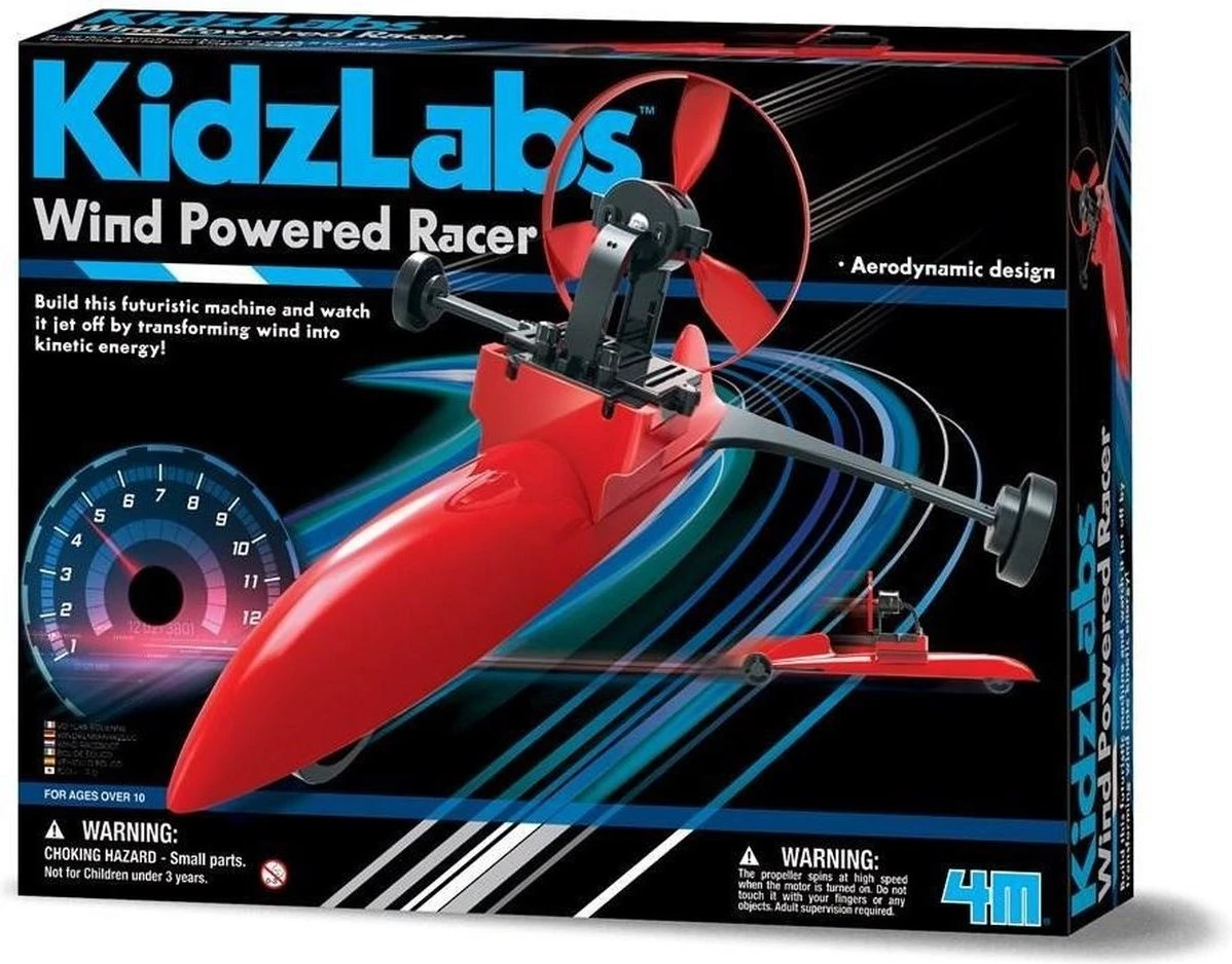DAM 4M Kidzlabs: WIND ADJUSTED RACER, Mit Ausführlicher Anleitung, Läuft Mit 4x1,5V AAA-Batterien (nicht Enthalten), Im Karton 37,5x28,5x6,5cm, 8+ 3 DAM 4M Kidzlabs: WIND ADJUSTED RACER, Mit Ausführlicher Anleitung, Läuft Mit 4x1,5V AAA-Batterien (nicht Enthalten), Im Karton 37,5x28,5x6,5cm, 8+