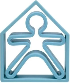 Dëna Spiel-Beißring, 100% Silikon, Fördert Feinmotorik Und Sehsinn, Beruhigt Beim Zahnen, Blau, DEN001, DENA01016