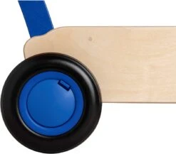 Van Dijk Toys Loop-blokkenwagen - Blauw -Djeco Geschaft detail wiel