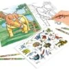 Depesche Dino World Malbuch Mit Buntstiften -Djeco Geschaft dino world malbuch mit buntstiften