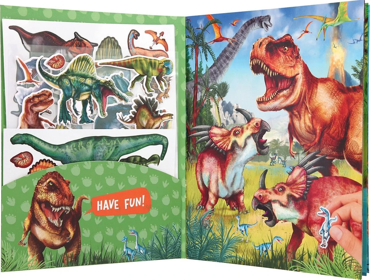 Depesche Dino World Stickerbuch Mit Puffy-Stickern 4 Depesche Dino World Stickerbuch Mit Puffy-Stickern – Bild 2