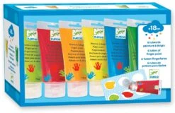 DJECO 6 Finger Paint’s Tubes - 20 X 13 X 7,5 Cm