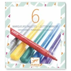 DJECO 6 Glitzerstifte (38877), Mehrfarbig (1)