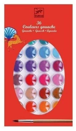 Djeco 8873 Wasserfarben 36 Stück