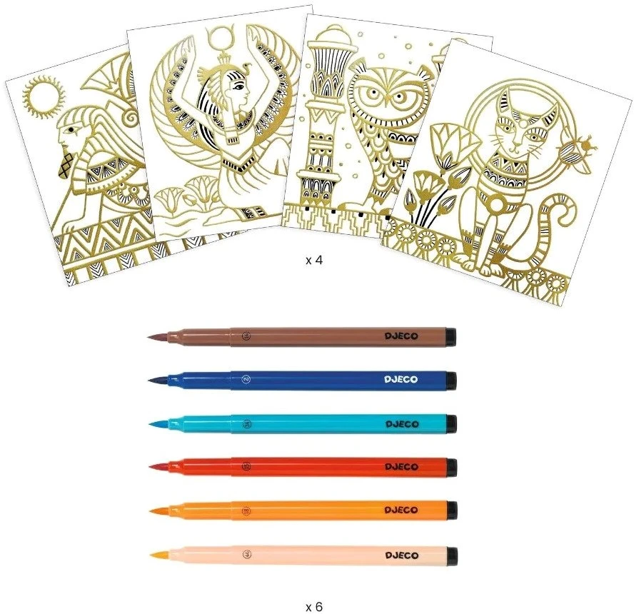 Djeco Artistic Colour Malbuch Ägypten Inkl. 6 Stifte 5 Djeco Artistic Colour Malbuch Ägypten Inkl. 6 Stifte – Bild 3