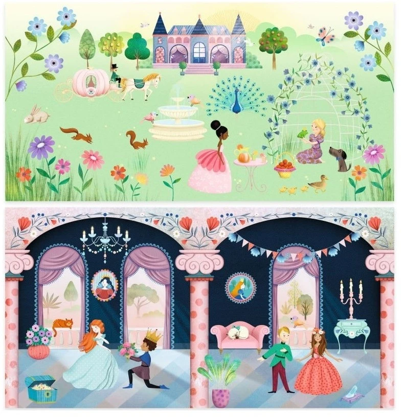 Djeco Aufkleberset Mit Kulisse - Leben Im Schloss 4 Djeco Aufkleberset Mit Kulisse - Leben Im Schloss – Bild 2