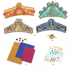 Djeco Bastelset DIY Mosaik-Tiaras - 4 Stück -Djeco Geschaft djeco bastelset diy mosaik tiaras 4 stueck 3