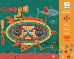 Djeco Caja De Mosaicos Volante Mosaikkasten Los Ases Del Lenkrad (39421), Bunt