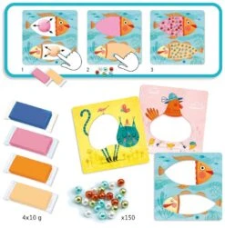 Djeco Collage Perlen (38930), Mehrfarbig (1) -Djeco Geschaft djeco collage perlen 38930 mehrfarbig 1 3