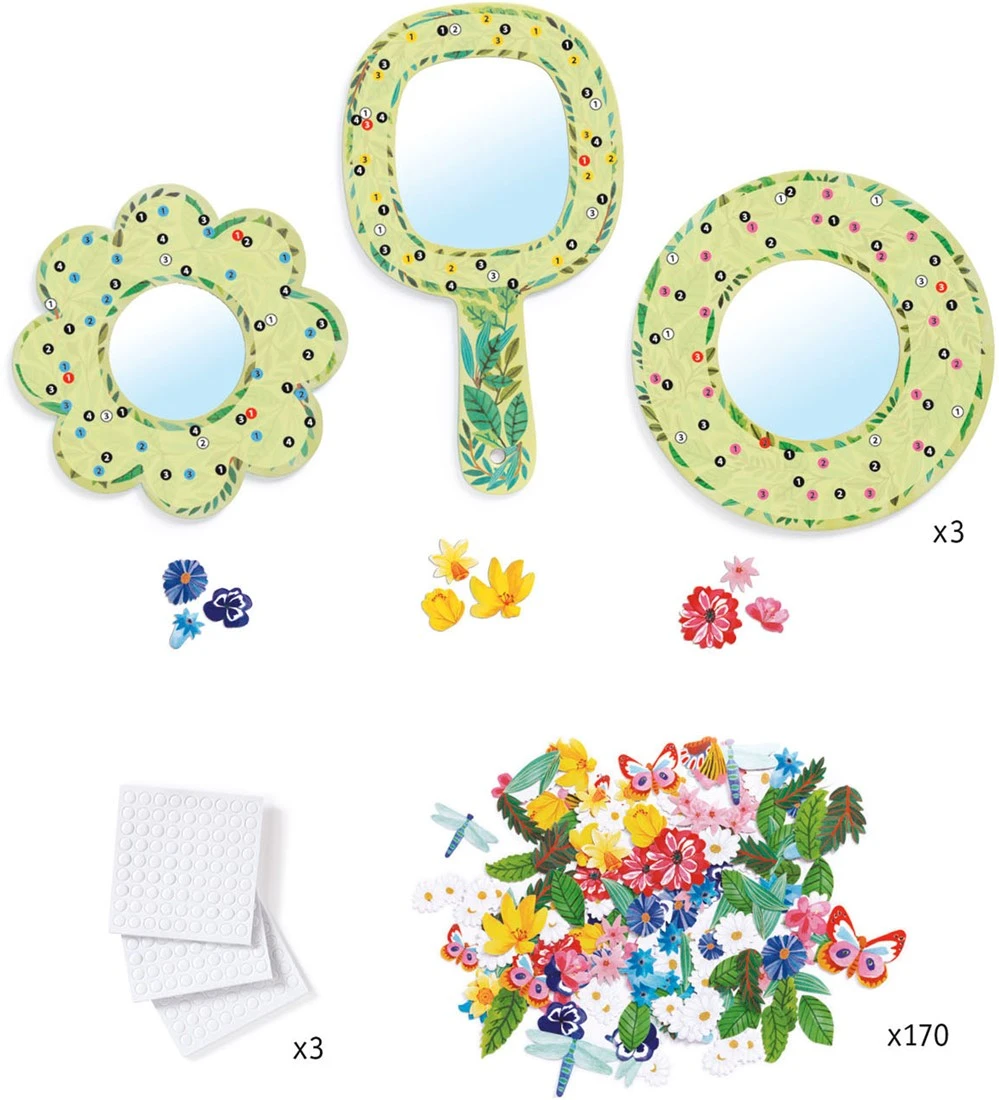 Djeco DIY Spiegel Zum Dekorieren Von Dulzura Floral (DJ07908) 4 Djeco DIY Spiegel Zum Dekorieren Von Dulzura Floral (DJ07908) – Bild 2