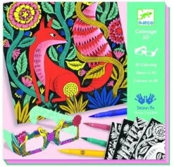 Djeco DJ08652 Filzstifte Fantasy Forest 3D