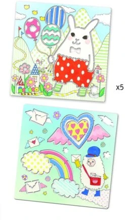 Djeco DJ08862 Kleine Geschenk-Schablonen, Elfenbeinfarben -Djeco Geschaft djeco dj08862 kleine geschenk schablonen elfenbeinfarben 2