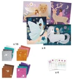 Djeco Mosaik-Set - Die Verzauberte Welt -Djeco Geschaft djeco mozaiek set de betoverde wereld