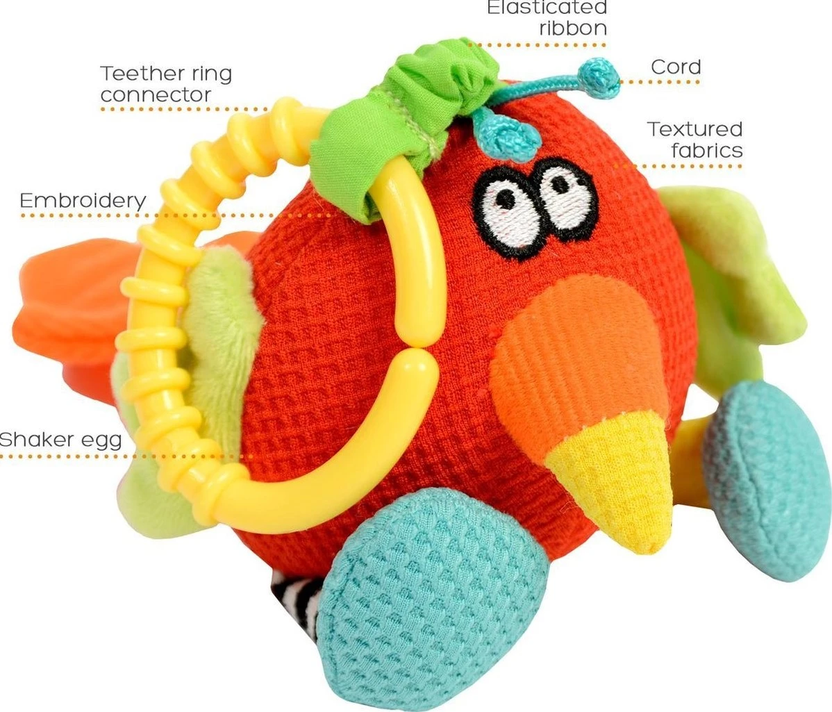 Dolce Classic Aktivitätsspielzeug Papagei Petra - 19 Cm 3 Dolce Classic Aktivitätsspielzeug Papagei Petra - 19 Cm