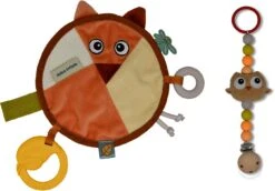 Dolce Earth Kuscheldecke & Schnullerkette - Fiona Vos & Ollie Owl
