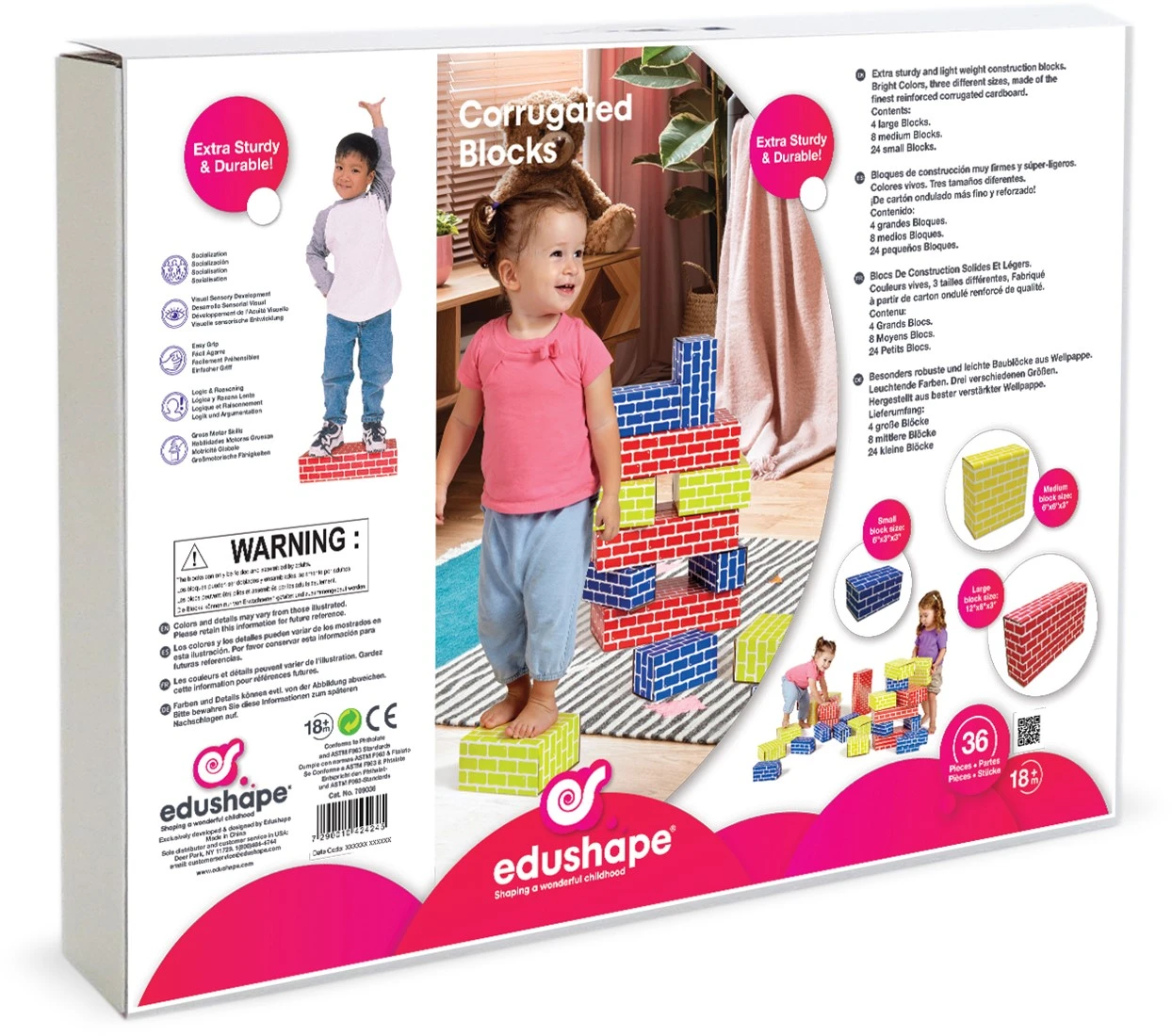 Edushape Wellpappenblöcke - 36 Stück 4 Edushape Wellpappenblöcke - 36 Stück – Bild 2