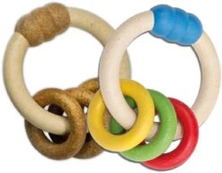 Eitech GmbH 70003 Anbac Toys-antibakterieller Rasselring, Braun/Natur -Djeco Geschaft eitech gmbh 70003 anbac toys antibakterieller rasselring braun natur 3