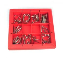Eureka Metal Puzzle Set - 10 Metal Puzzles Set - Red (only Available In Display 52473355) -Djeco Geschaft eureka metal puzzle set 10 metal puzzles set red only available in display 52473355 2